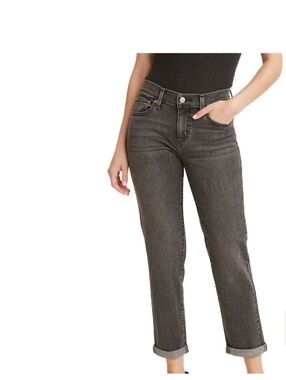 Levi's Boyfriend Mid Rise Straight Leg Women's Jeans - Charcoal Gray, 29 & 30